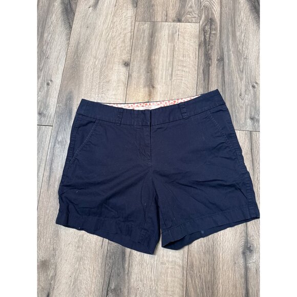 J. Crew Womens Navy Cotton Broken-In Chino Shorts Size 2 - Picture 1 of 6